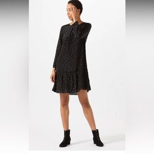 Jigsaw UK dress Mini Dash frill hem black size US 6 worn once